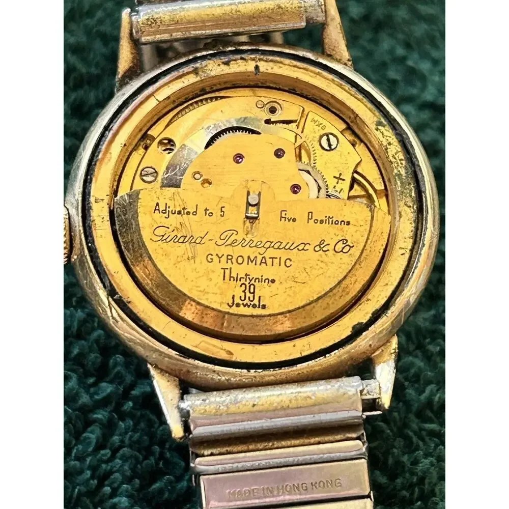 Girard-Perregaux Gyromatic Ref 8371615 - Rare Bausch & Co Retailer Dial - 1960s